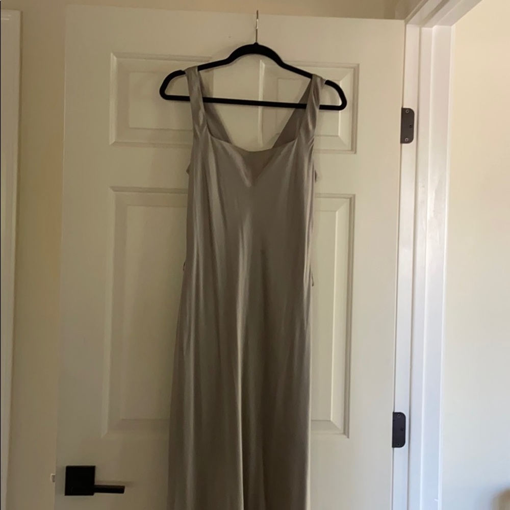 Silver silk Lauren dress